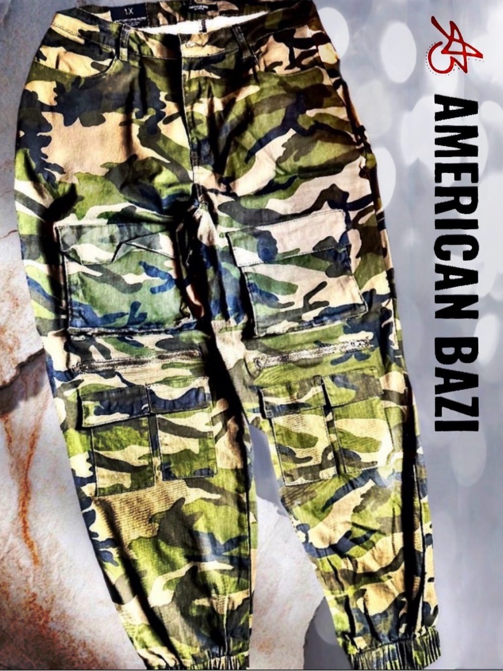 American Bazi Cargo Camouflage Joggers